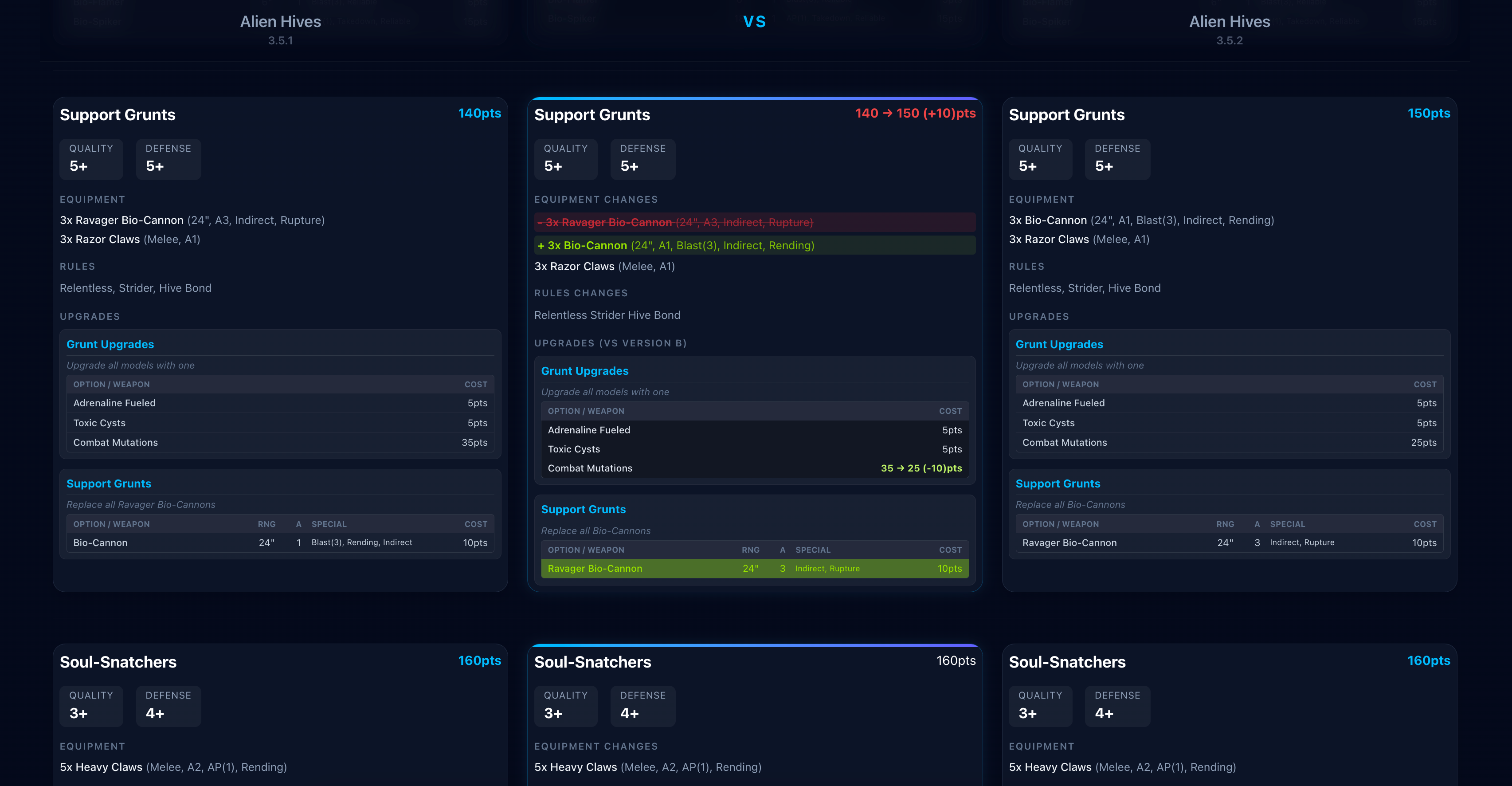 OPR Army Forge Compare screenshot