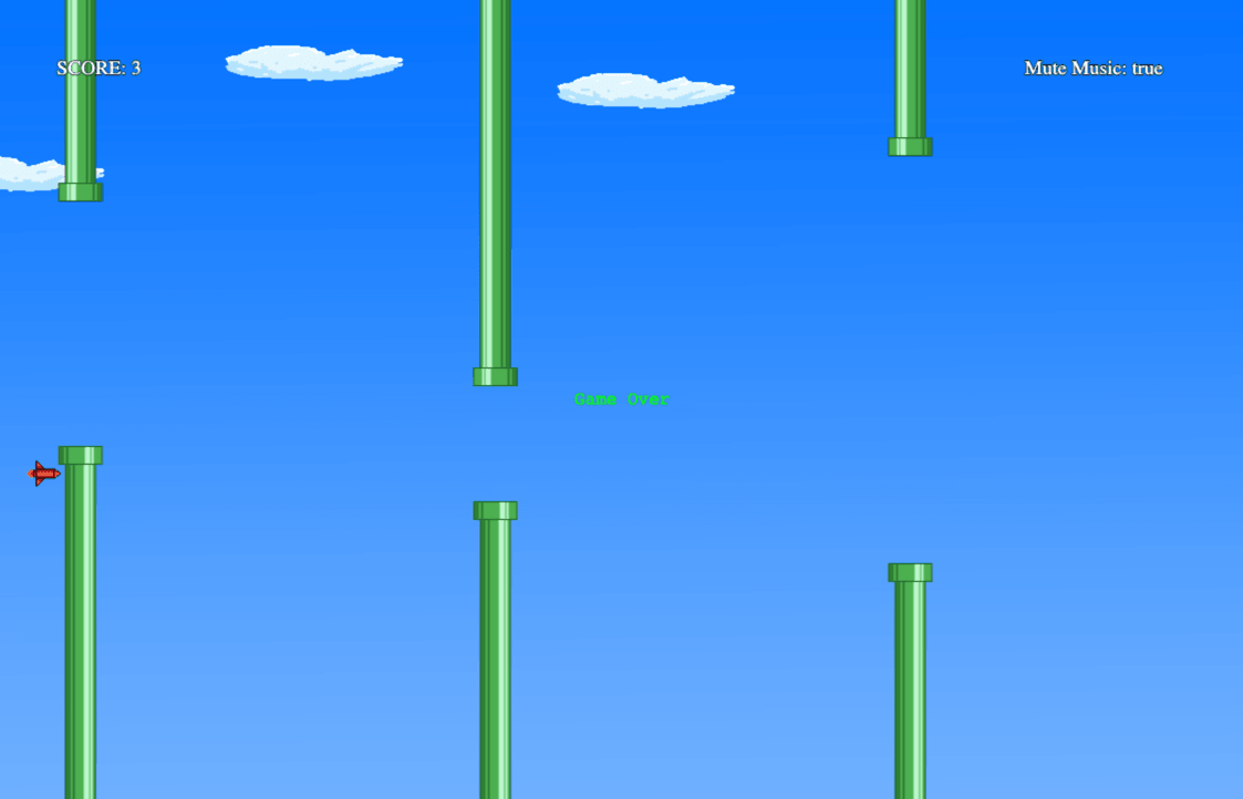 Flappy bird clone gameplay