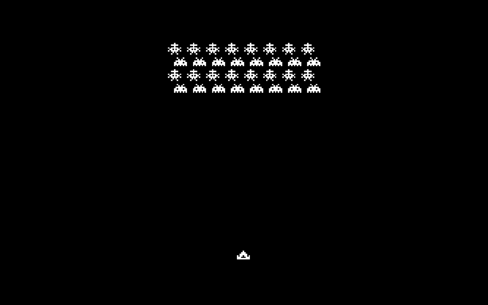 Micro-canvas space invaders from the Fronteers 2017 workshop