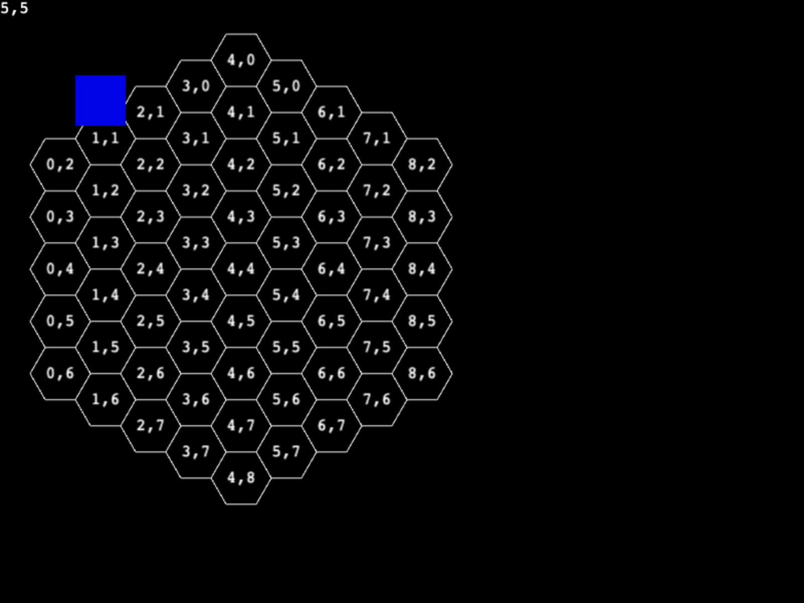 Hive hex grid board prototype