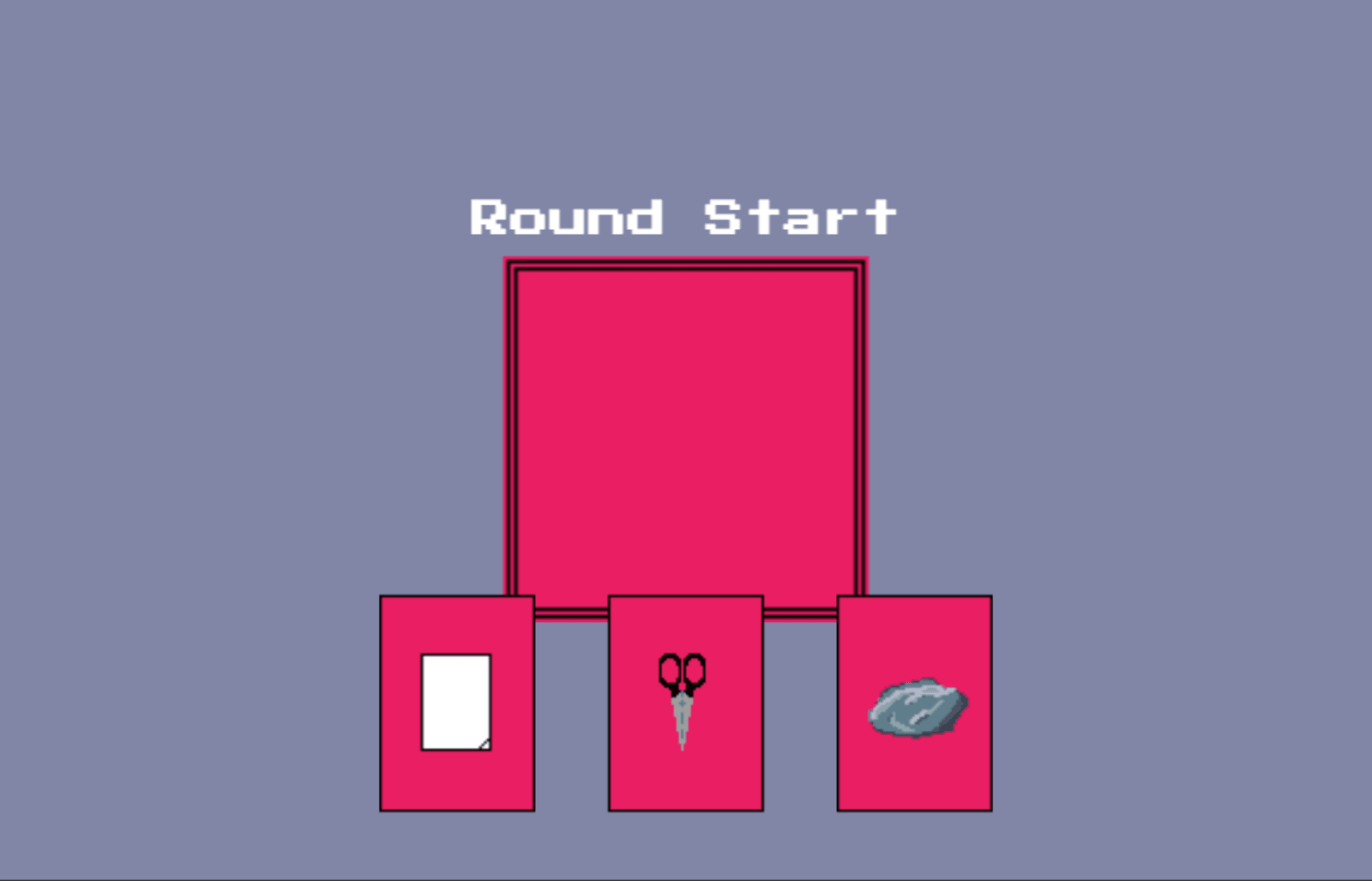 Paper scissors rock pixel art game