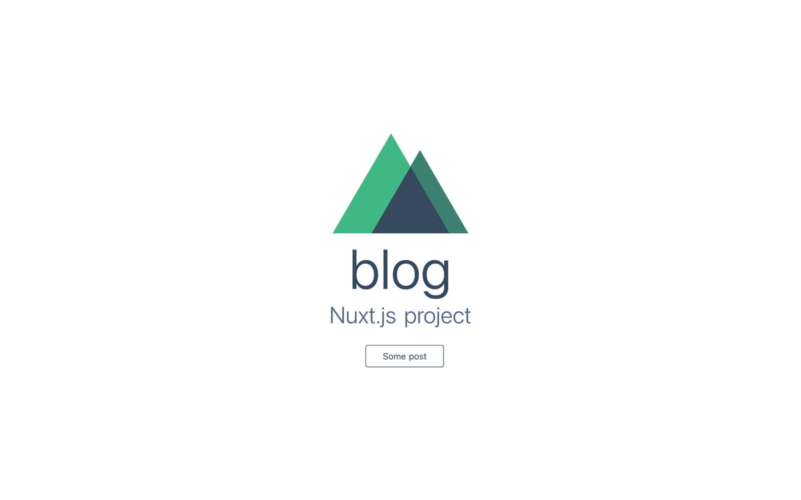 Nuxt blog home page